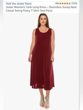 JOSTAR NWOT Rich Burgundy Maxi Swing Dress, size M